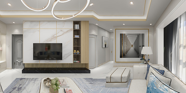 子建呐_-瑞和园89.50㎡B户型3室2厅1卫-装修设计方案