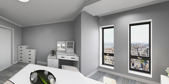 峰华设计天津金宜家装饰-朝华园13-601楼上-装修设计方案