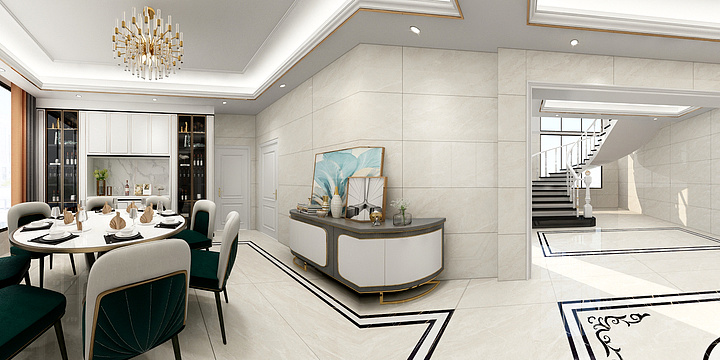 瘾6-新丰吴总简欧轻奢风--装修设计方案