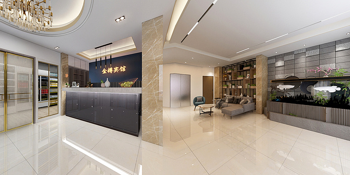 亦轩出品-瓦埠湖大厅-装修设计方案