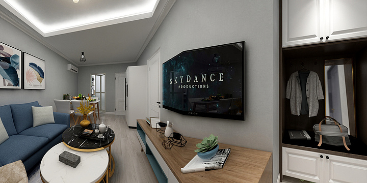 高老迷设计-快搭智能设计50平方户型-装修设计方案