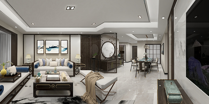 室内设计师葛维-东岸豪庭2A-01新中式(1)-装修设计方案