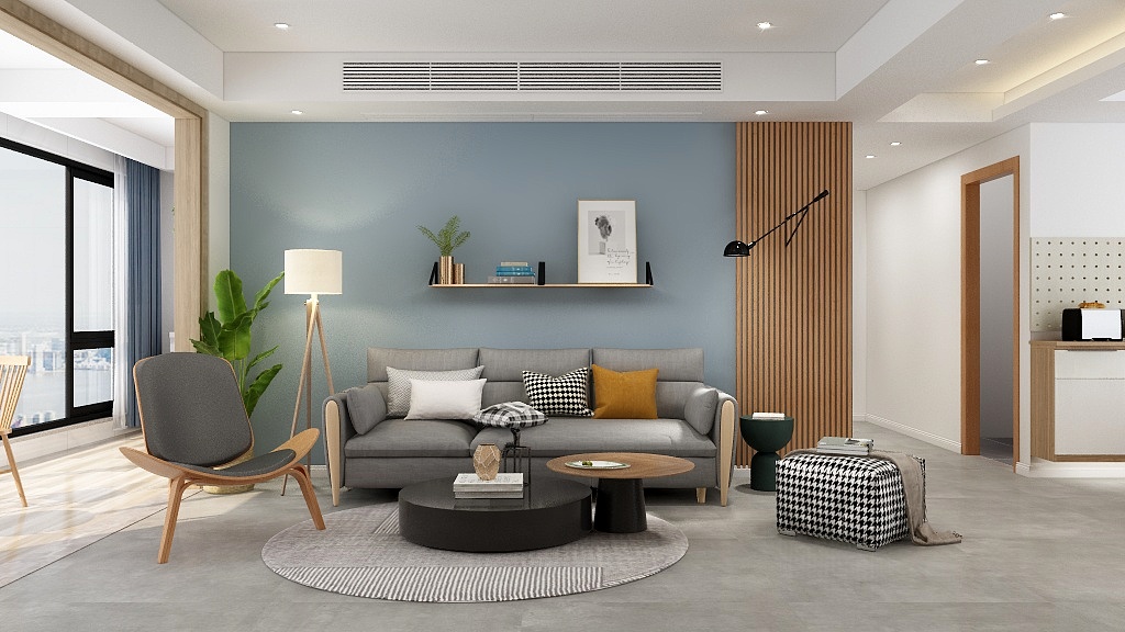 朱晨希-【北欧—蓝色自在】御城华府装修效果图