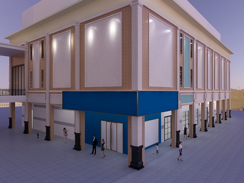 鸣哥仔-憨豆先生奶茶店外观-装修设计方案