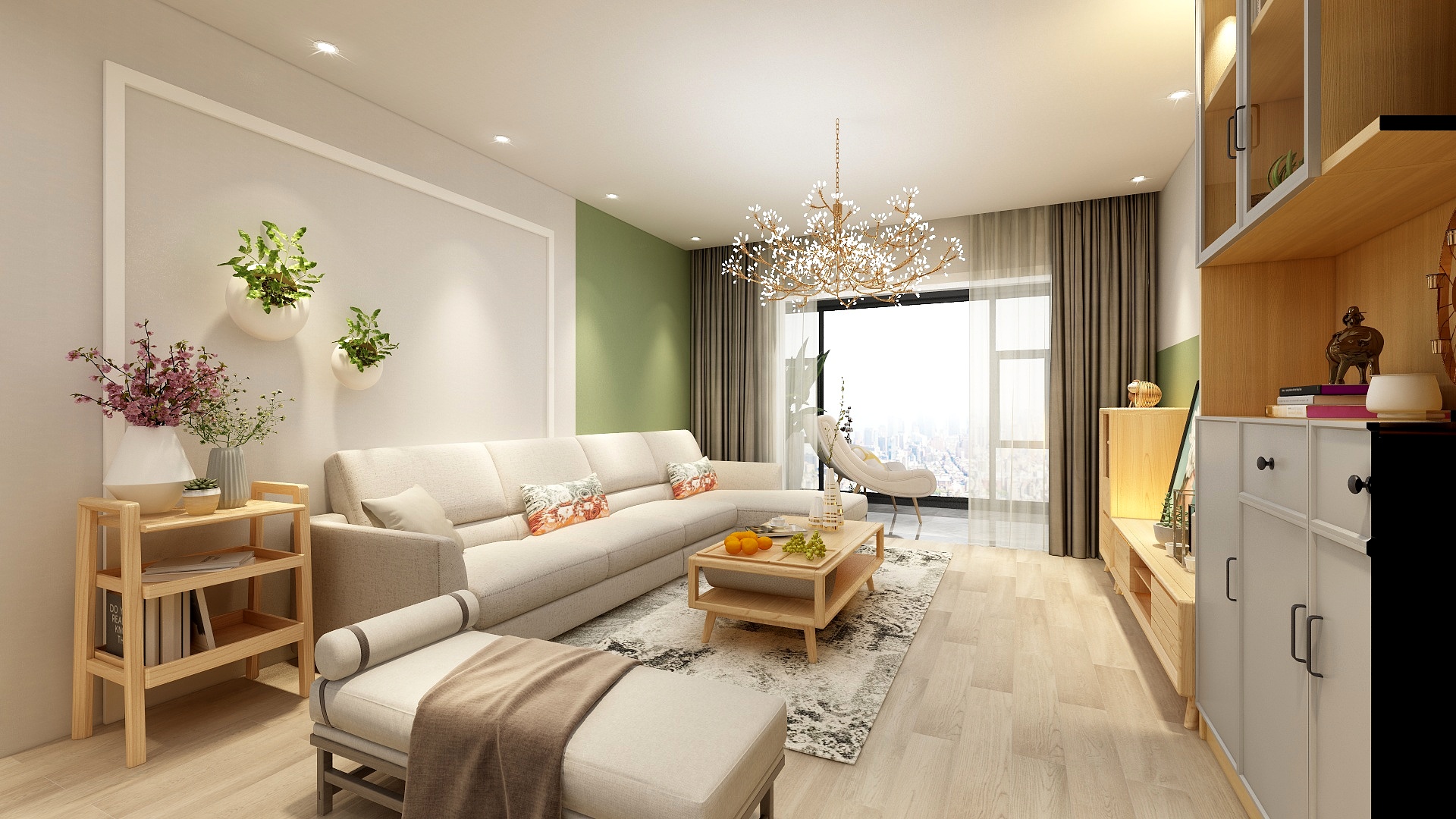 150*Wurq-美的天铂湾113平北欧风格装修效果图