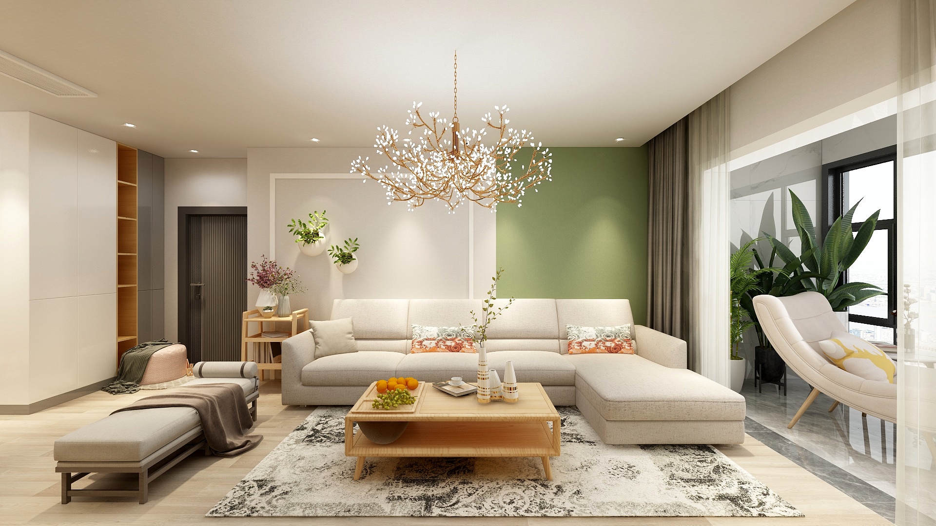 150*Wurq-美的天铂湾113平北欧风格装修效果图