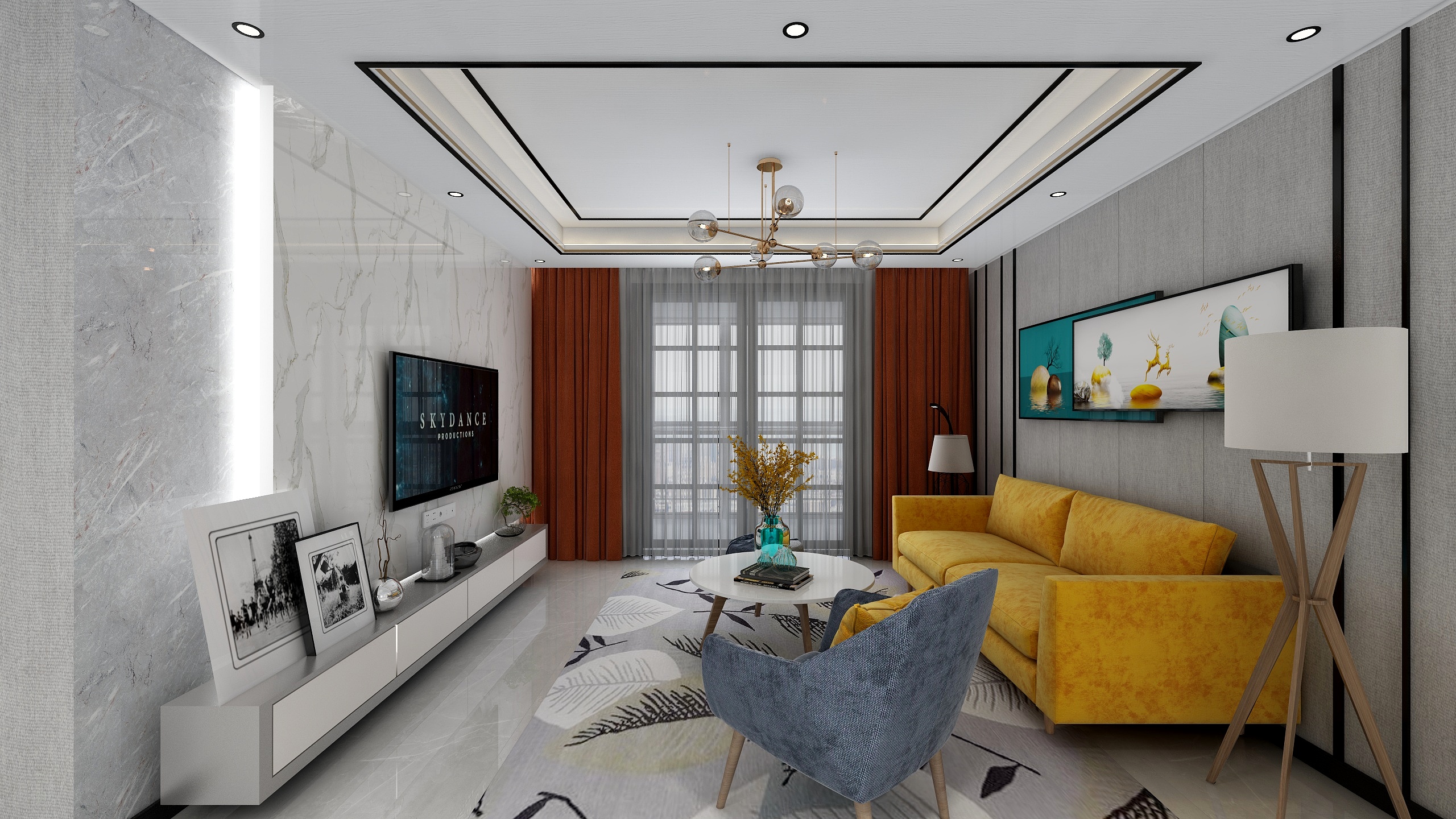 皮闯-亚坤帝景豪庭北欧轻奢-装修设计方案