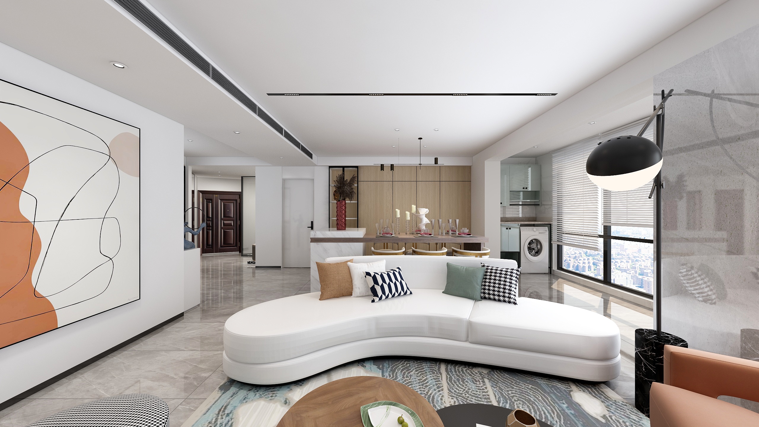 凡卓空间研究所-丹山碧水22B户型楼户型做效果图-装修设计方案