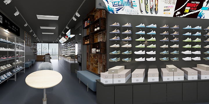 夜微尘-鞋店-装修设计方案