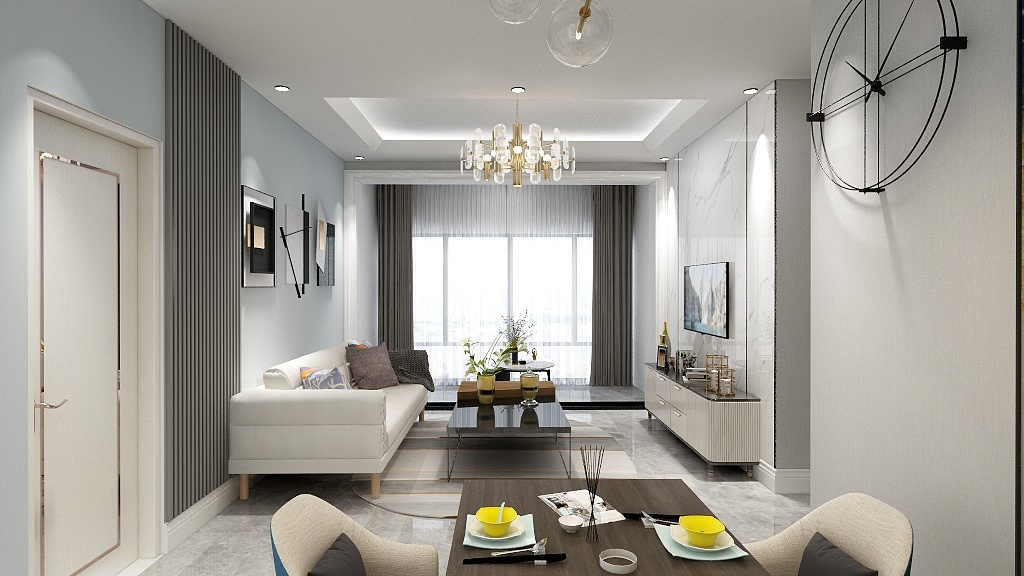 简阳欧偌尼全屋定制超市-东城一号A2户型-装修设计方案