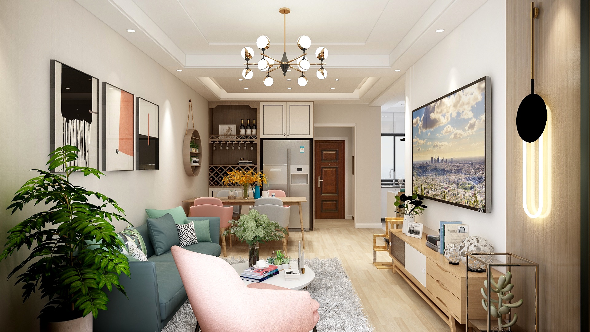 星澜-设计-德信海德公园83.00㎡A2’3室2厅1卫1厨-装修设计方案