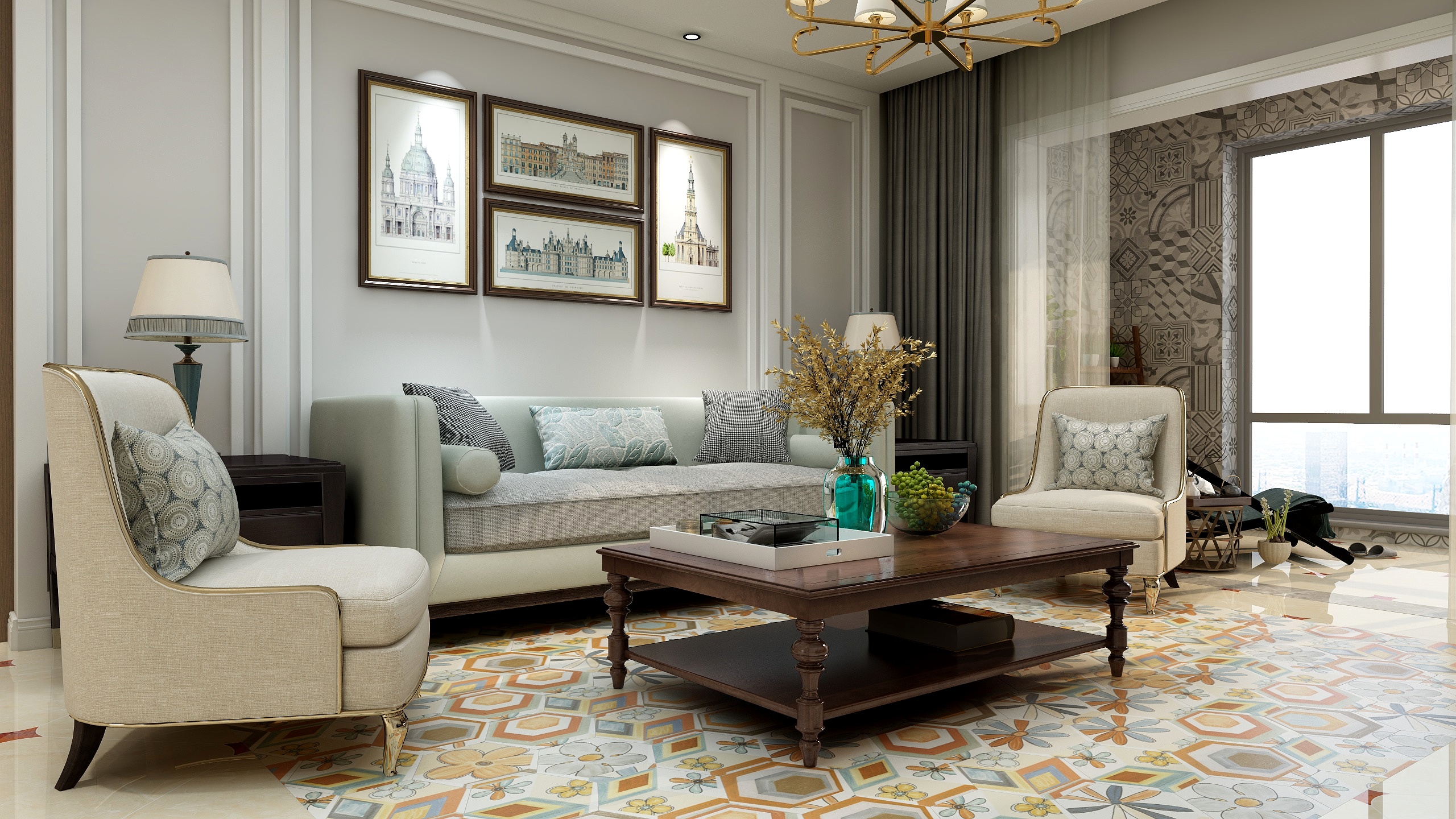 旭珹-美式-装修设计方案