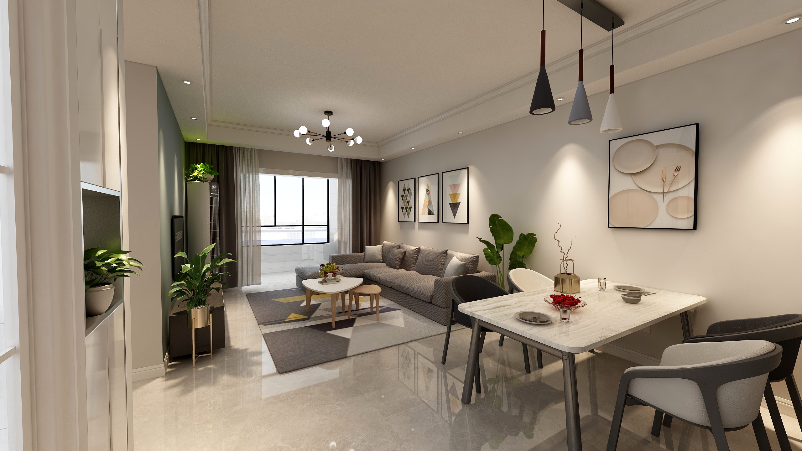 室内设计孙大树-远大三期55#中间户88平-装修设计方案