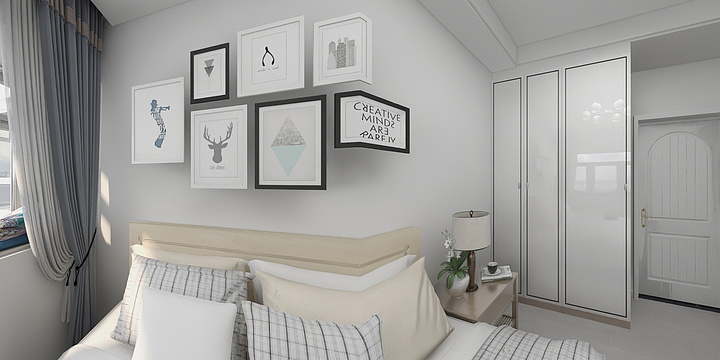 盛弘建设装饰-德信海德公园83.00㎡A2’3室2厅1卫1厨-装修设计方案