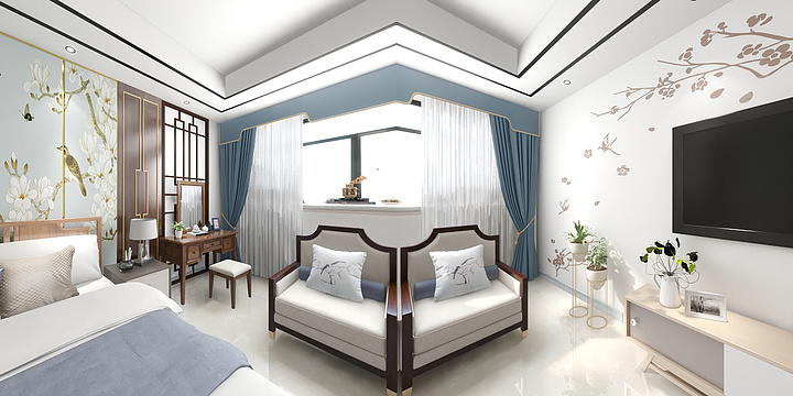 他是张先生-新中式-装修设计方案