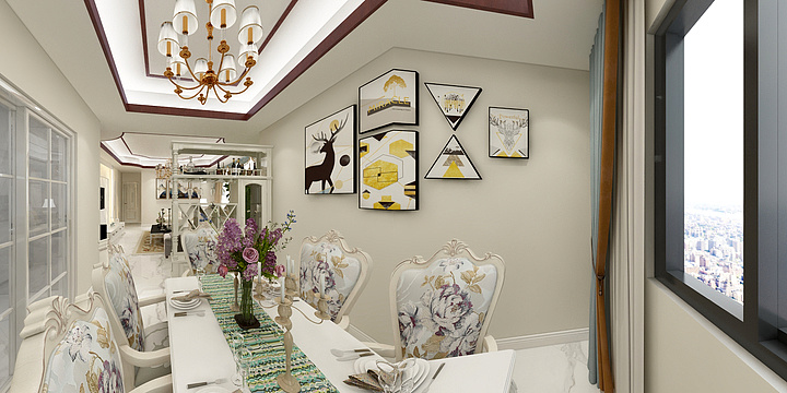 RG005-瑞和园89.50㎡B户型3室2厅1卫-装修设计方案