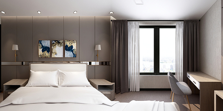 风月酌酒-宾馆大床房-装修设计方案