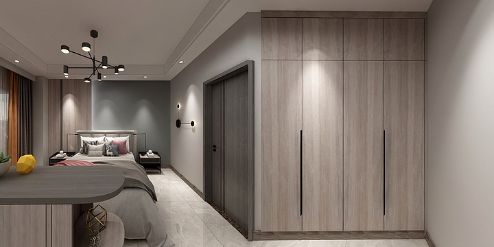 闹闹设计-曲江澜山-主卧-装修设计方案