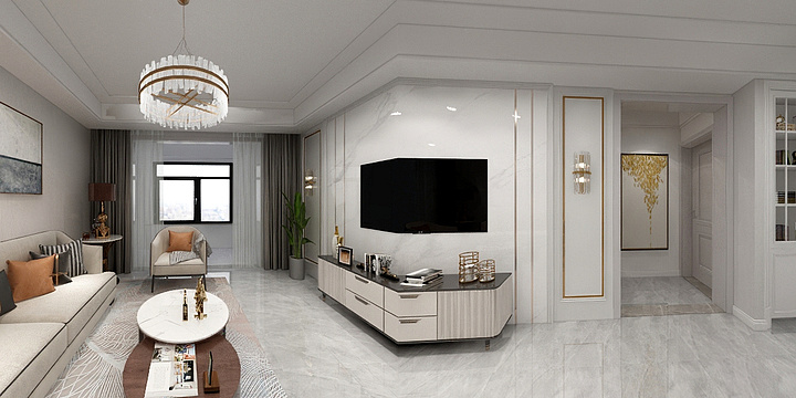 简室内设计-中央公园-白云家-装修设计方案