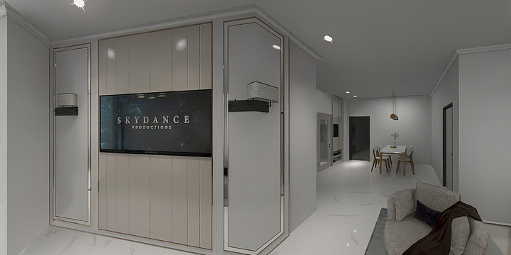 林志强patricklin-凯旋公馆A户型效果图-装修设计方案