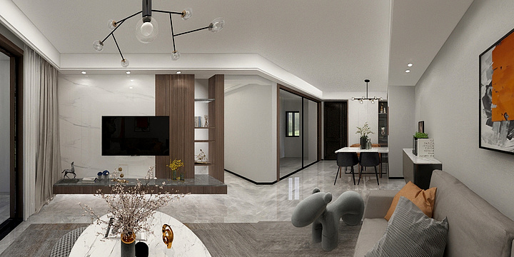 1丨1-中梁2-208-柏恩木作·也哥设计-装修设计方案