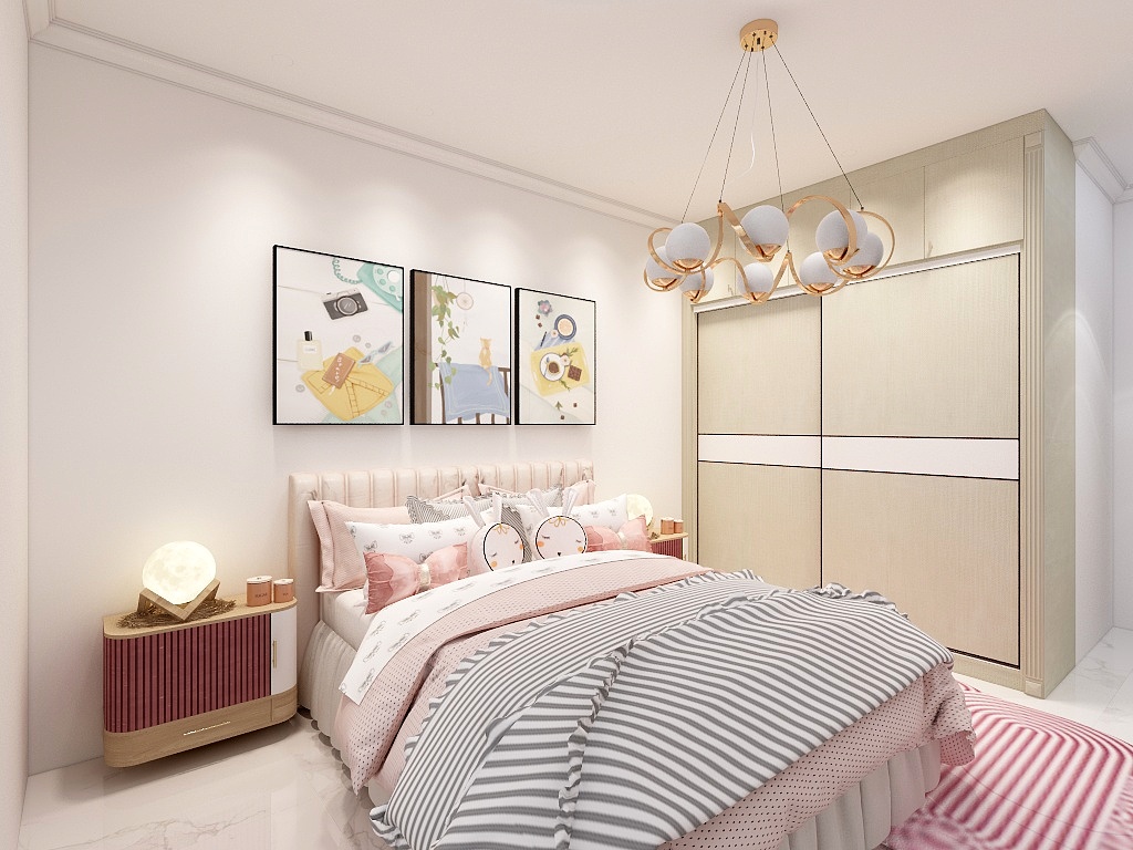 LHDESIGN-男孩房女孩房-装修设计方案