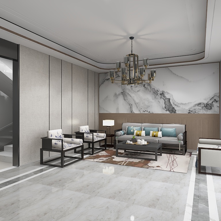 MF.米梵空间设计-广东阳江保利雅墅一楼-装修设计方案