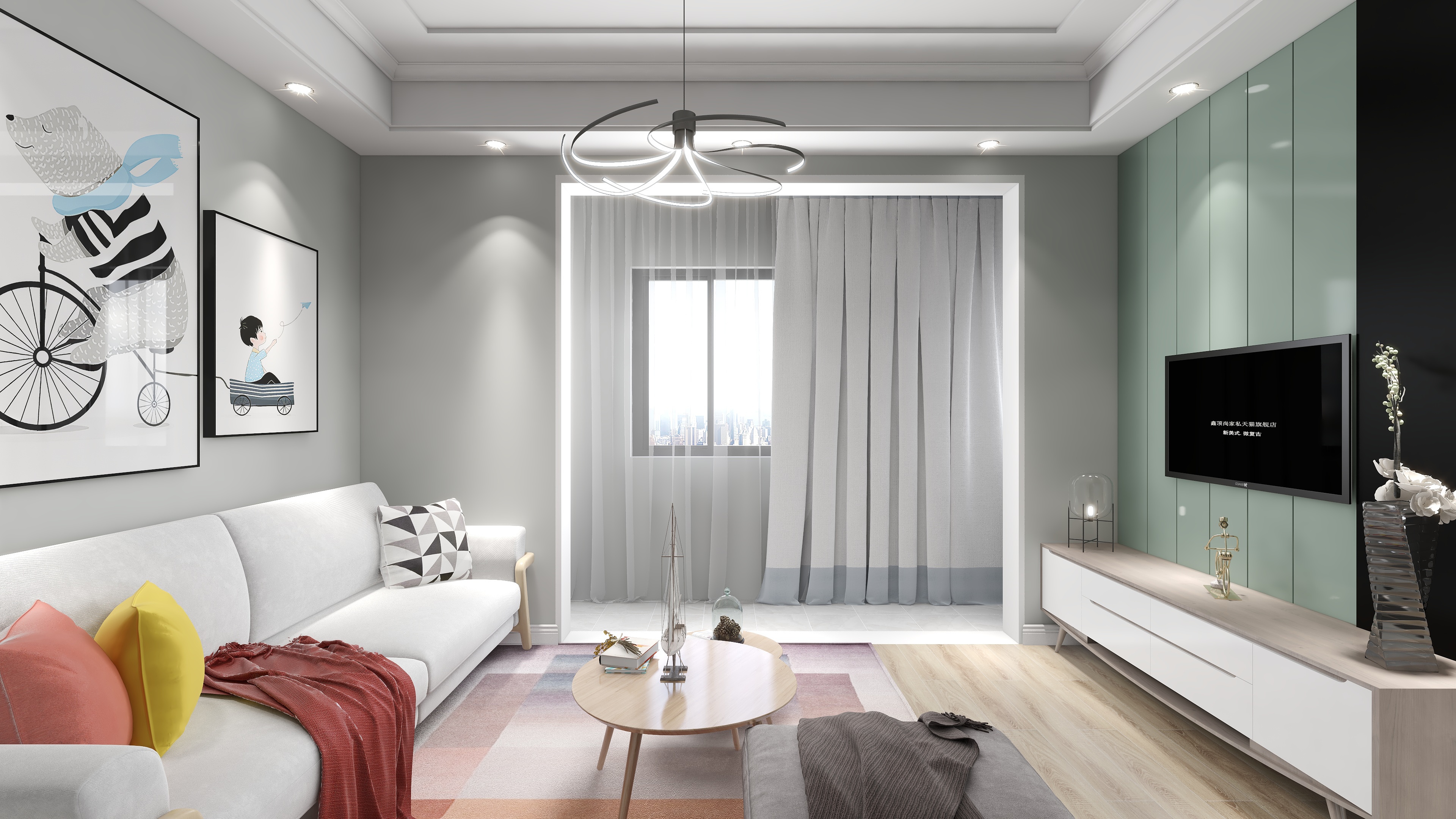 从零0到一1-瑞和园89.50㎡B户型3室2厅1卫-装修设计方案