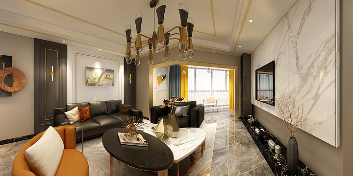 贵州省装饰协会阿木-城市花园陈哥(轻奢)-装修设计方案