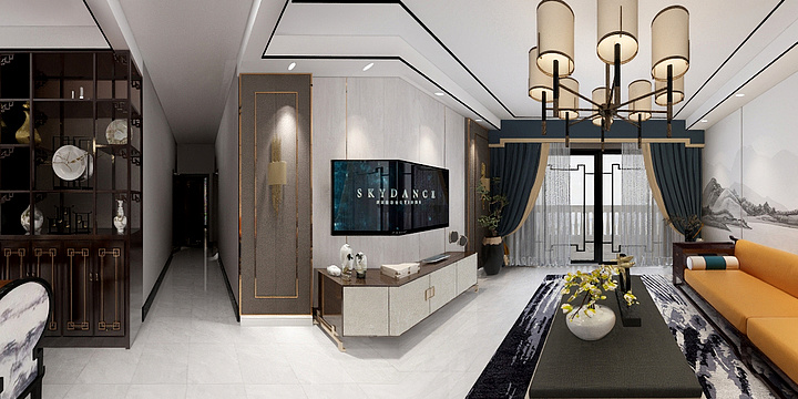 恒心旻眜-白塔渲染-装修设计方案