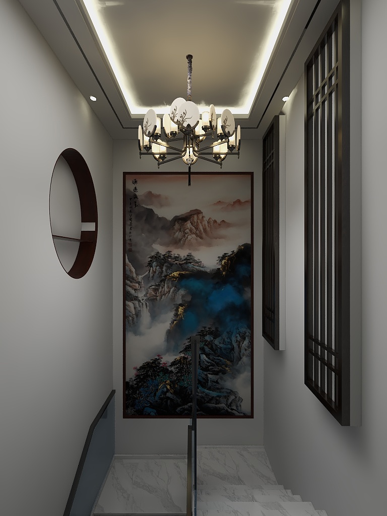 盘锦瑞宝软装英子-美的城32中式背景墙-装修设计方案