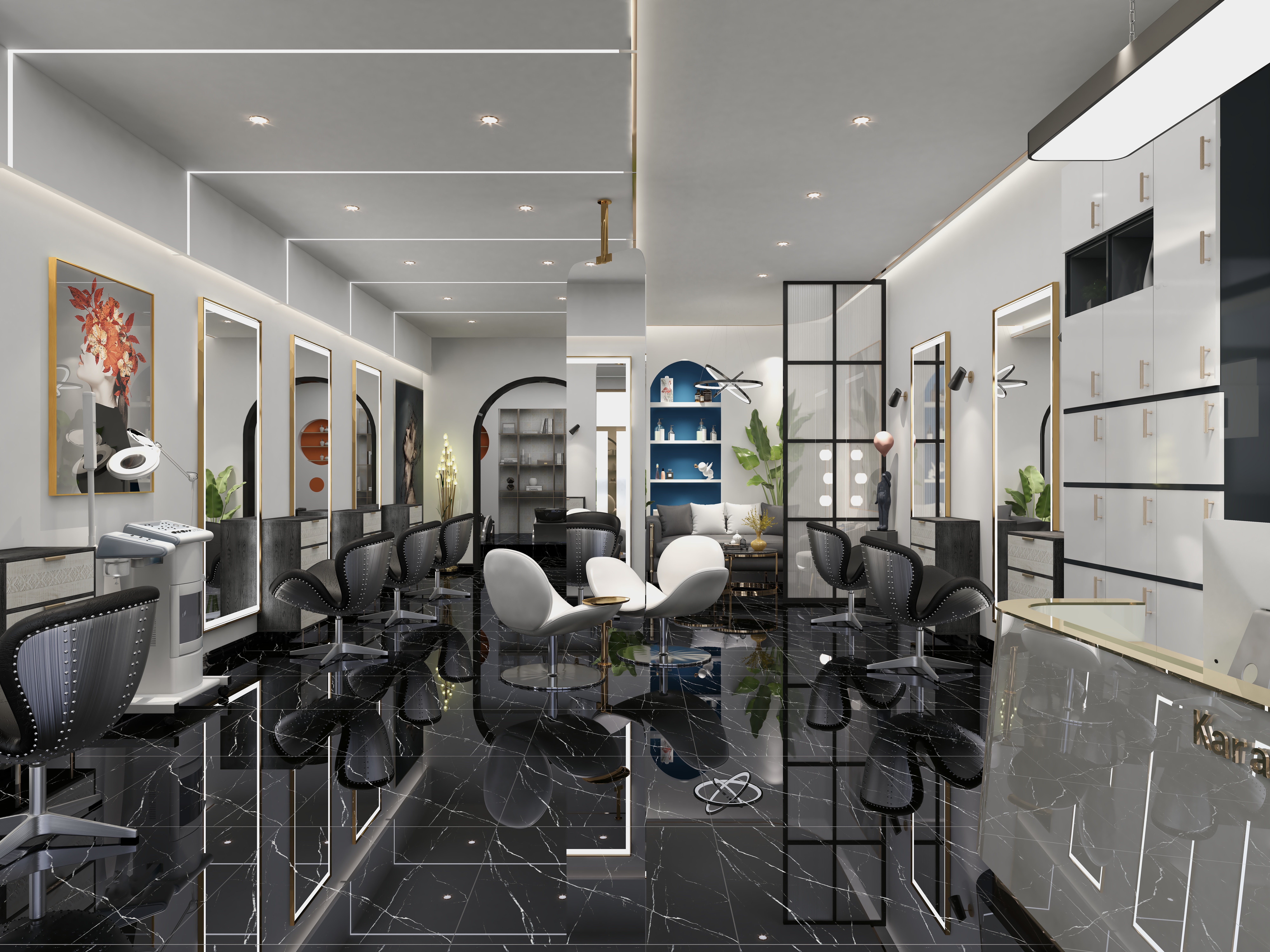 羅玉龍-后现代理发店-装修设计方案