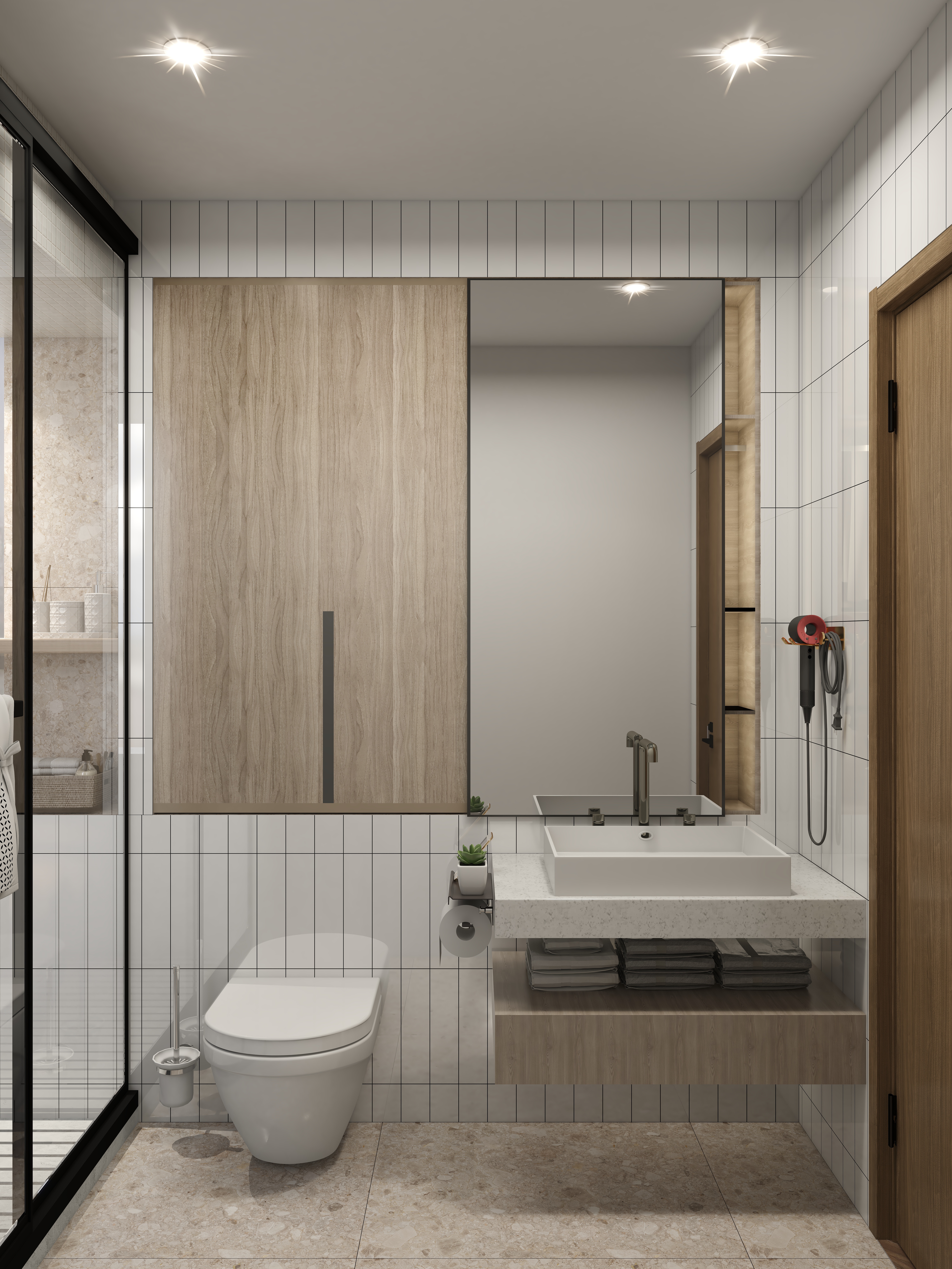 曾如意-102方复古北欧三室一层卫生间装修效果图第3张