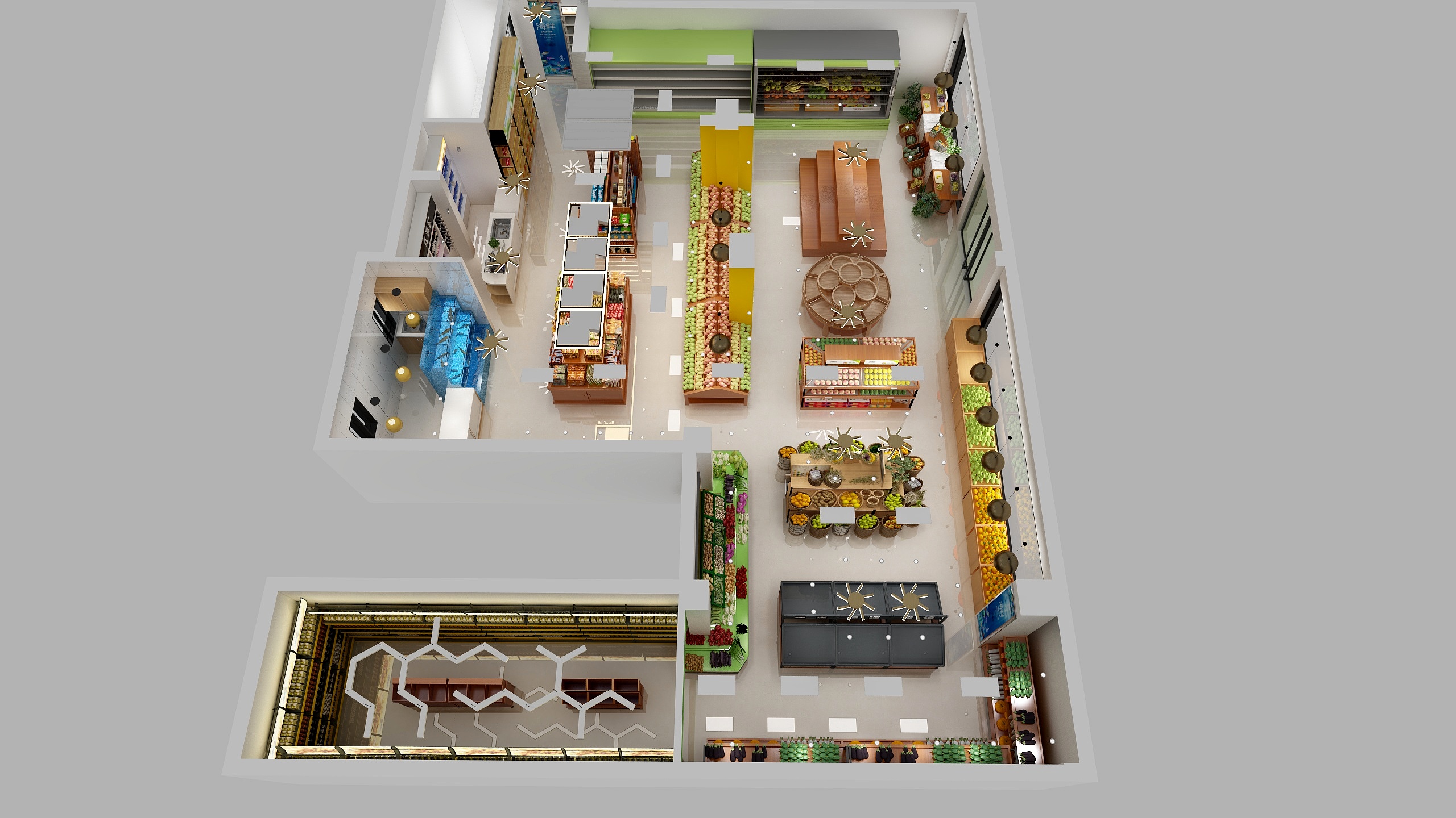 湖南三星空间装饰设计有限公司-乡间直供效果图01-装修设计方案