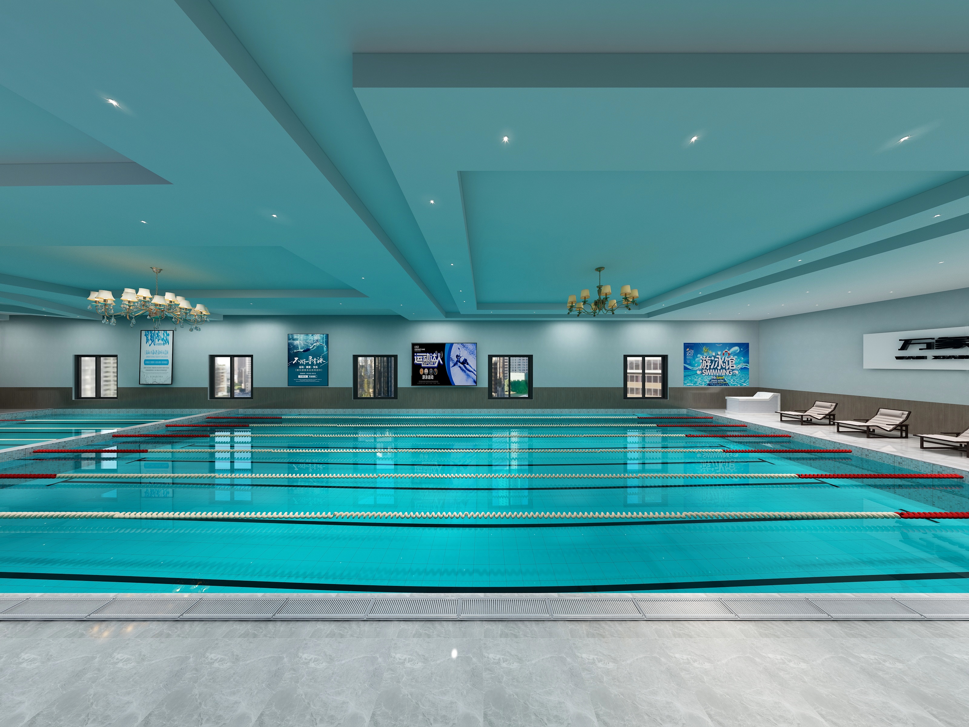 来个班加加-扎旗-游泳馆-装修设计方案