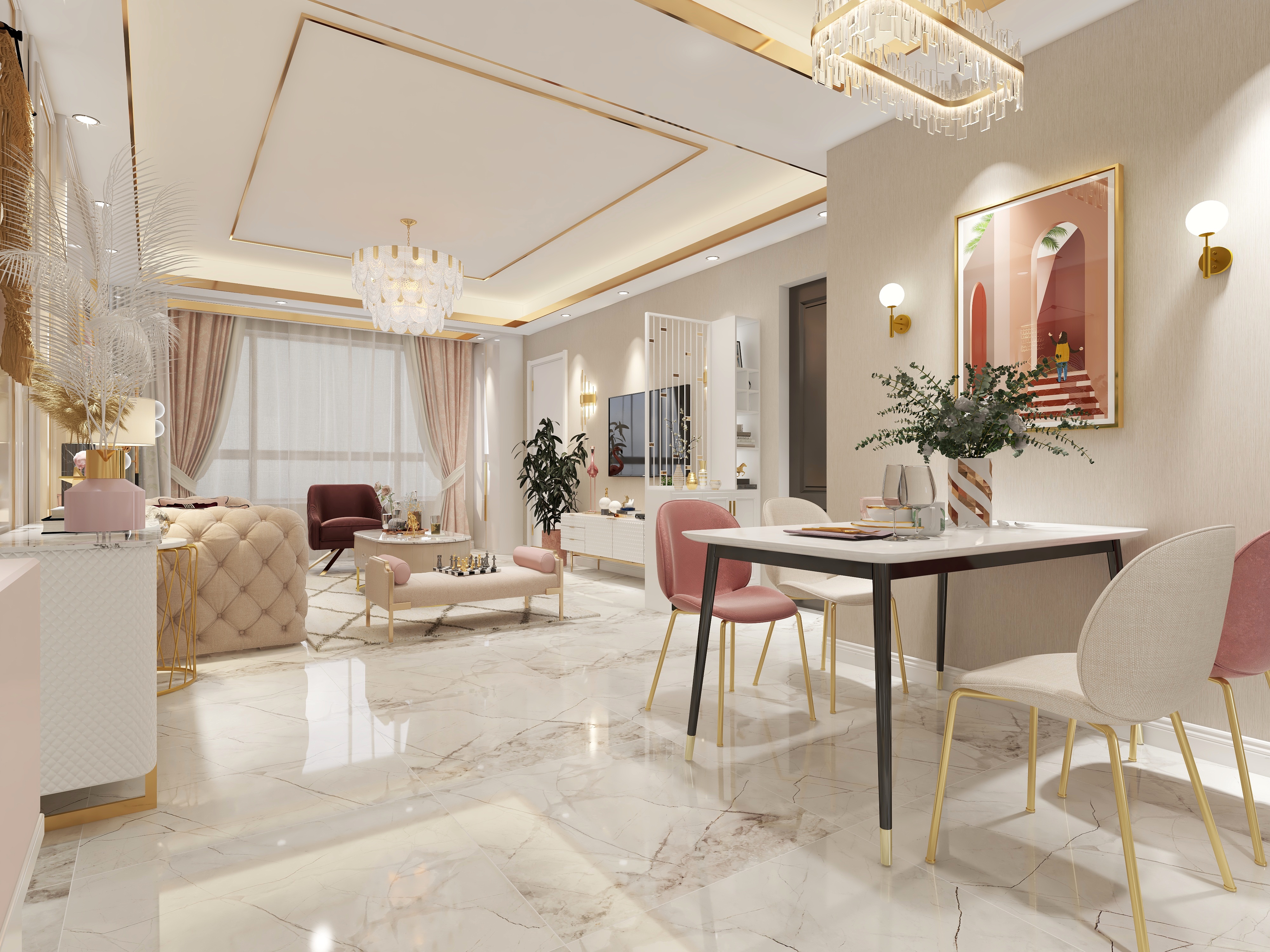 王思力-【轻奢风】装修效果图