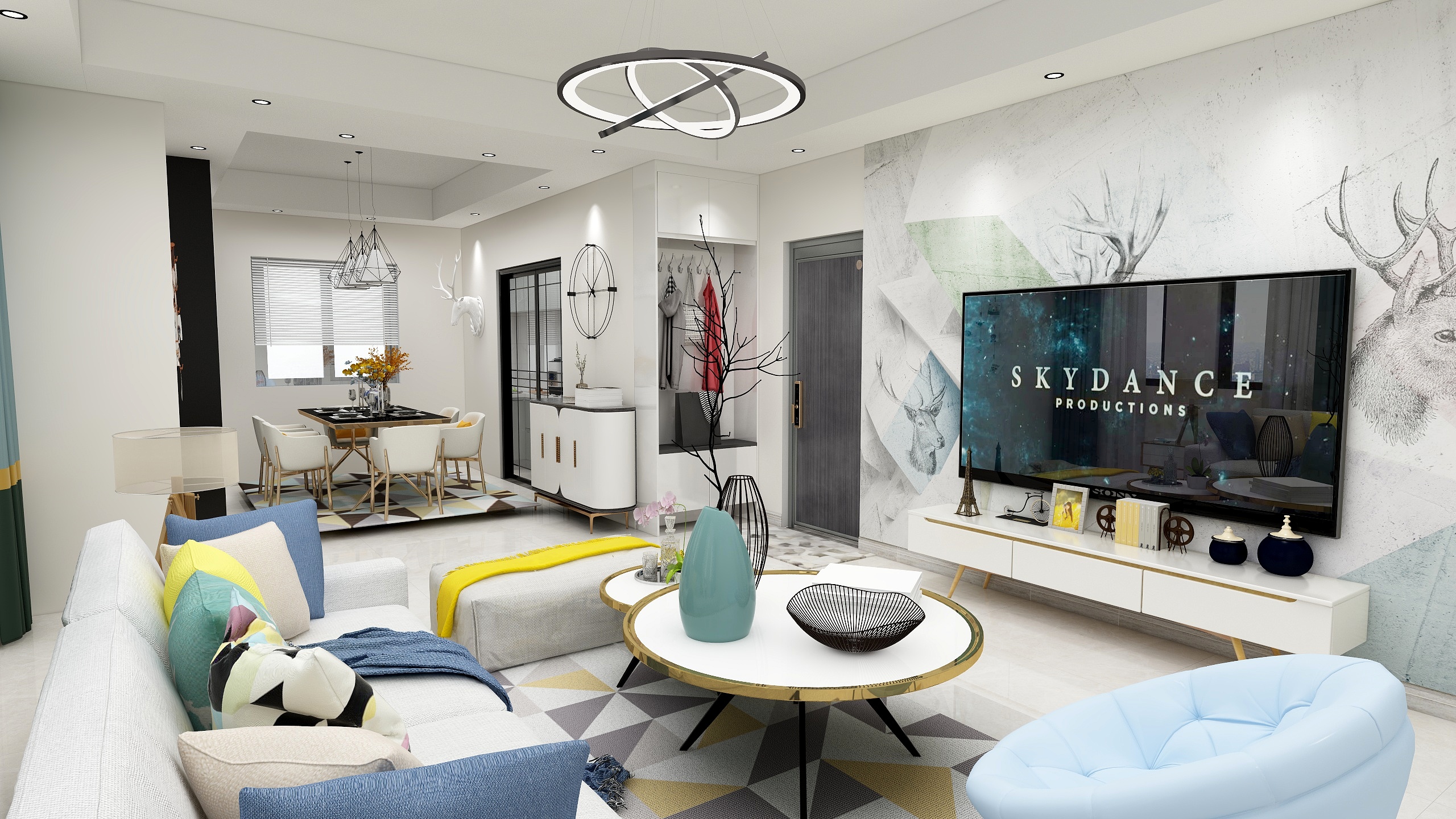 胡帅帅Huy-瑞和园89.50㎡B户型3室2厅1卫-装修设计方案