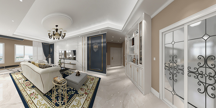 楼盘网-学府天玺156平欧式-装修设计方案