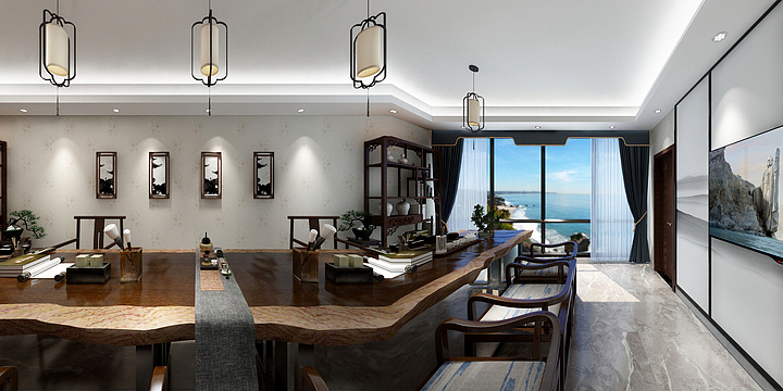 胡广大-董事会接待室-装修设计方案