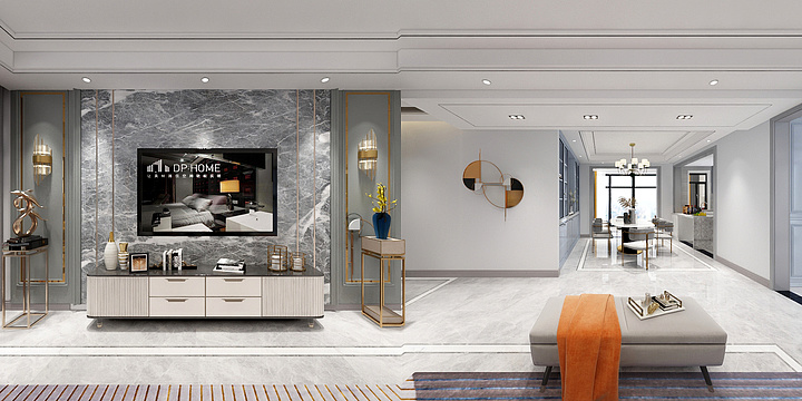 名洲全案设计-未来之城现代轻奢-装修设计方案