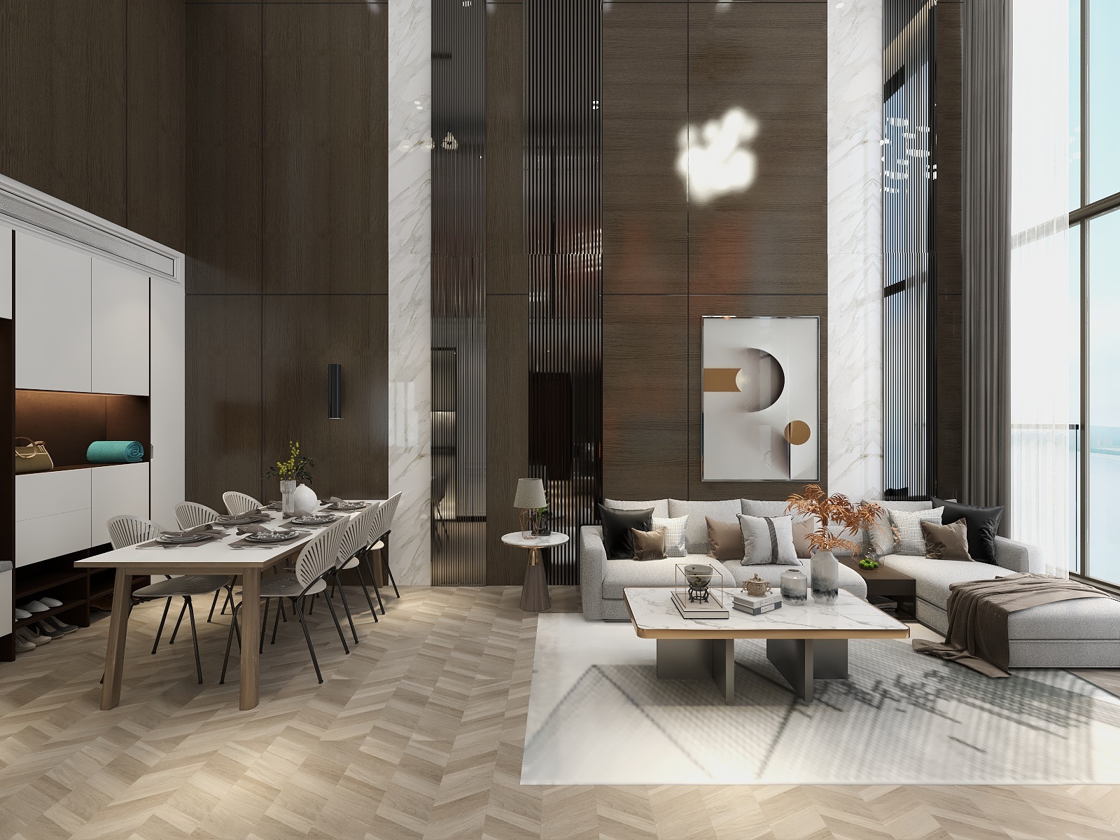 廸偉-110m现代精品LOFT装修效果图