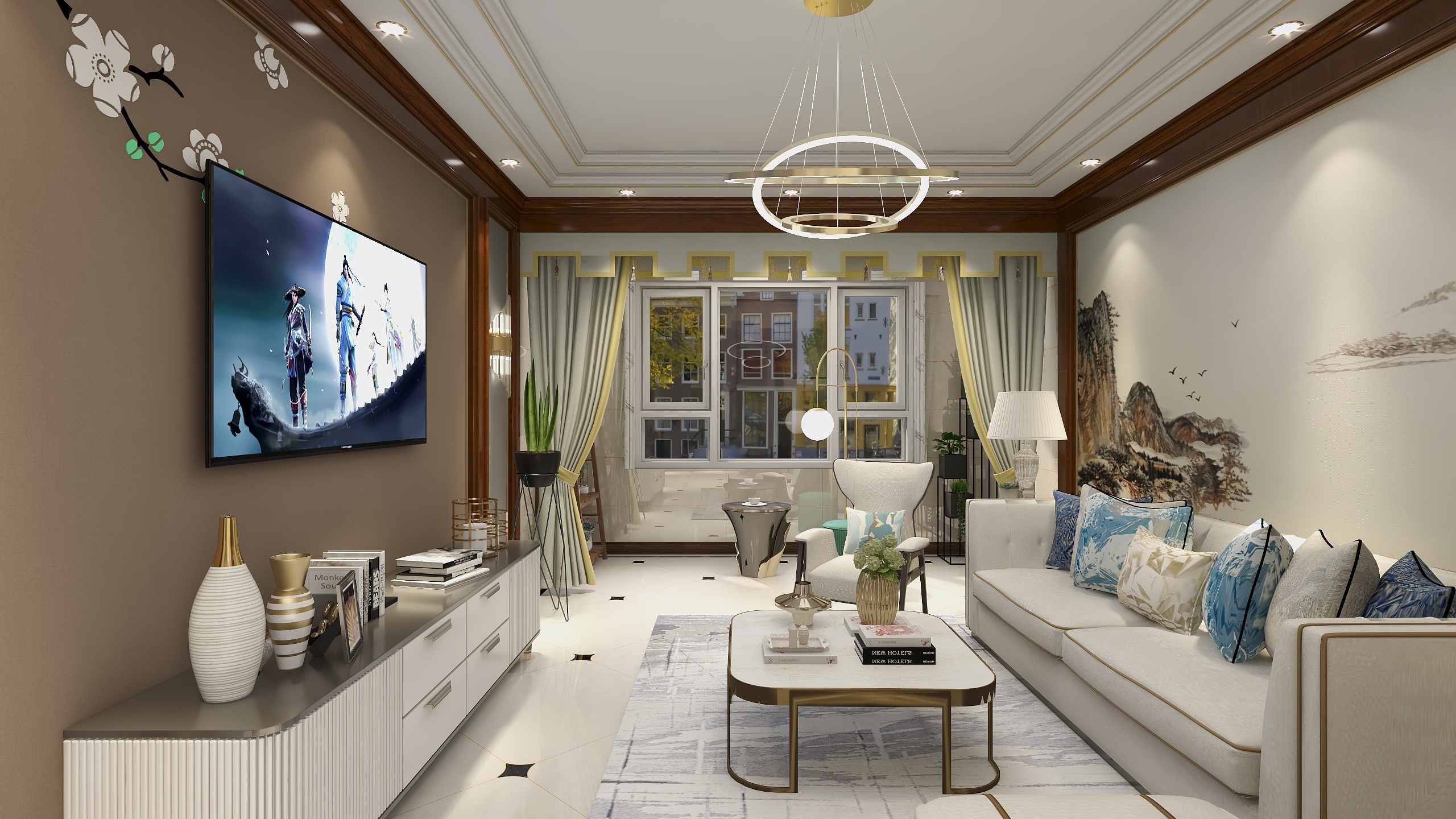 空间规划师徐振伟-91方现代三居装修效果图