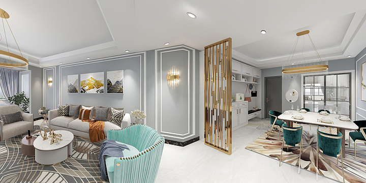 私人账户-中央城邦轻奢-装修设计方案