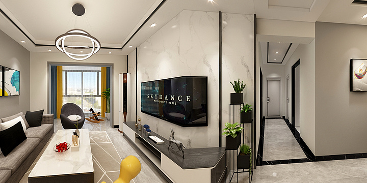 铜仁大海装饰设计-蓝溪谷地8-2105号户型现代简约-装修设计方案