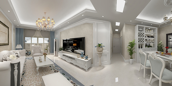 楼盘网-学府天玺125平欧式-装修设计方案