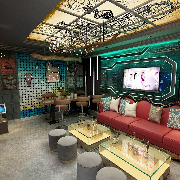 原创设计一戴先森-工业风KTV包房-装修设计方案