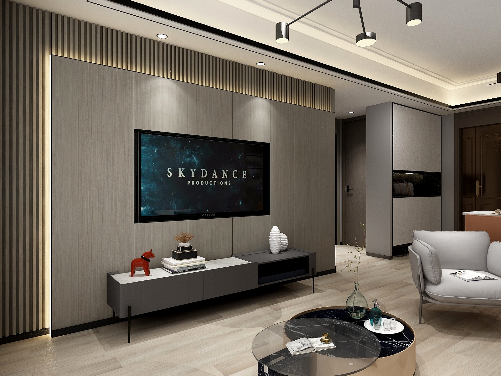 小熊某人-未来城20-1-803-格栅板-装修设计方案