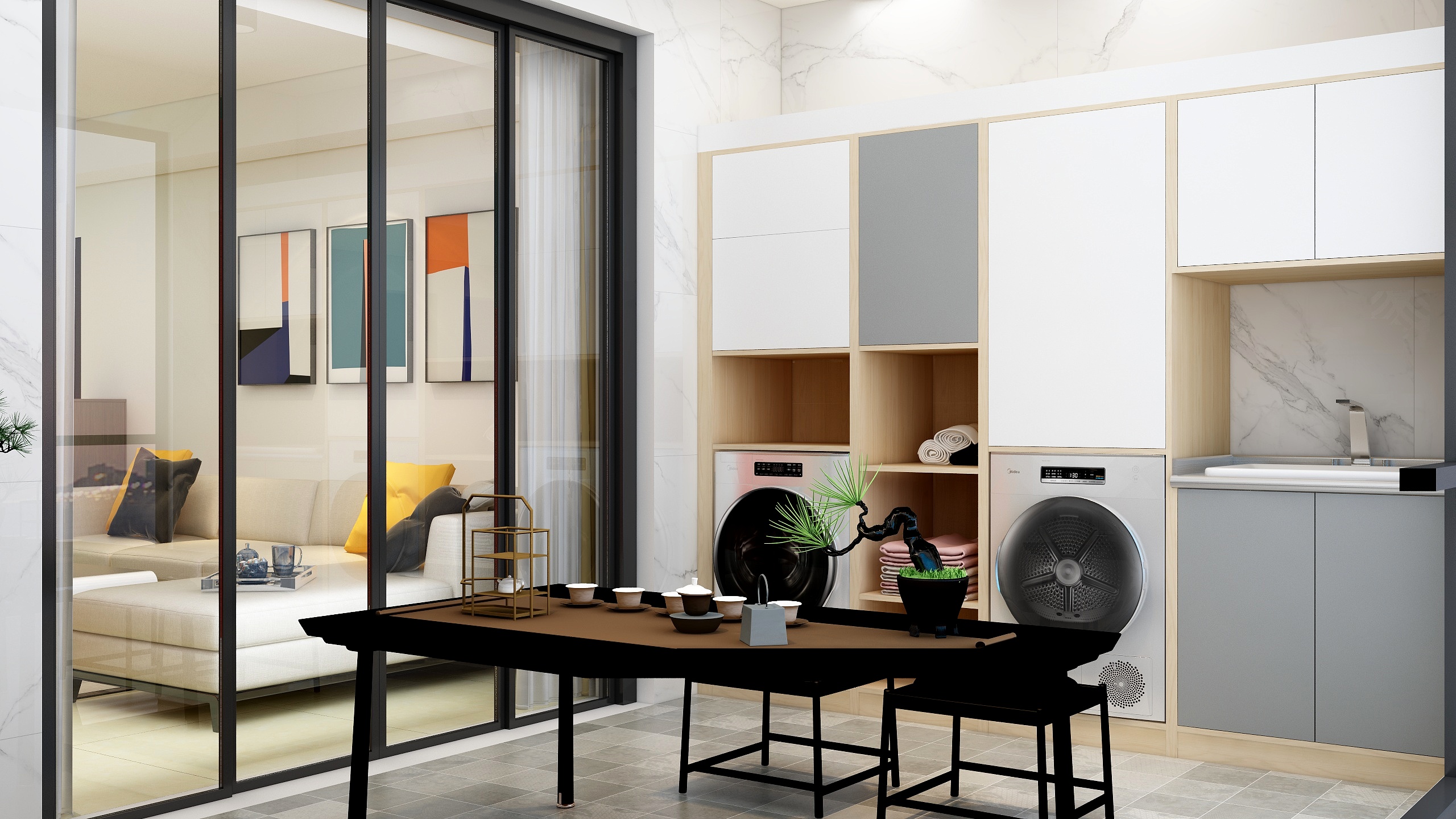 名知名-【FUN空计划】美的洗烘设备方案展示-装修设计方案