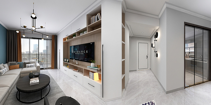 橙橙空间设计-武装部6栋2206房306°全景图-装修设计方案