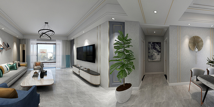 寇显明-左岸皇朝8号楼顶楼-装修设计方案